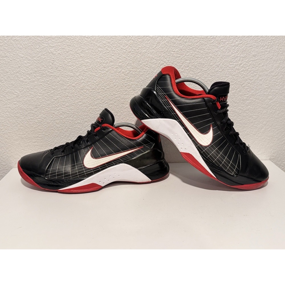 2009 Nike Hyperdunk Low Basketball Shoe Sz 10 Bred Black Red 386424-010 - Picture 9 of 13